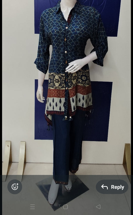 Pure crape designer two piece cordset (A1380)