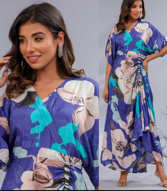 Pure muslin stylish one piece dress (A1436)