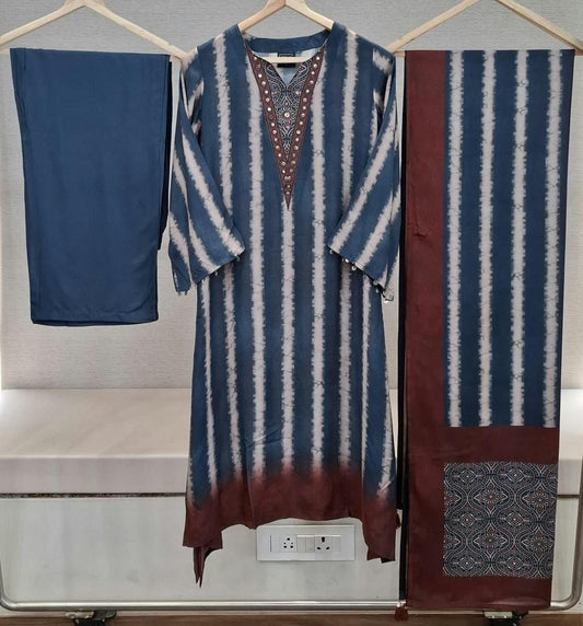 Pure muslin three piece set (C206)