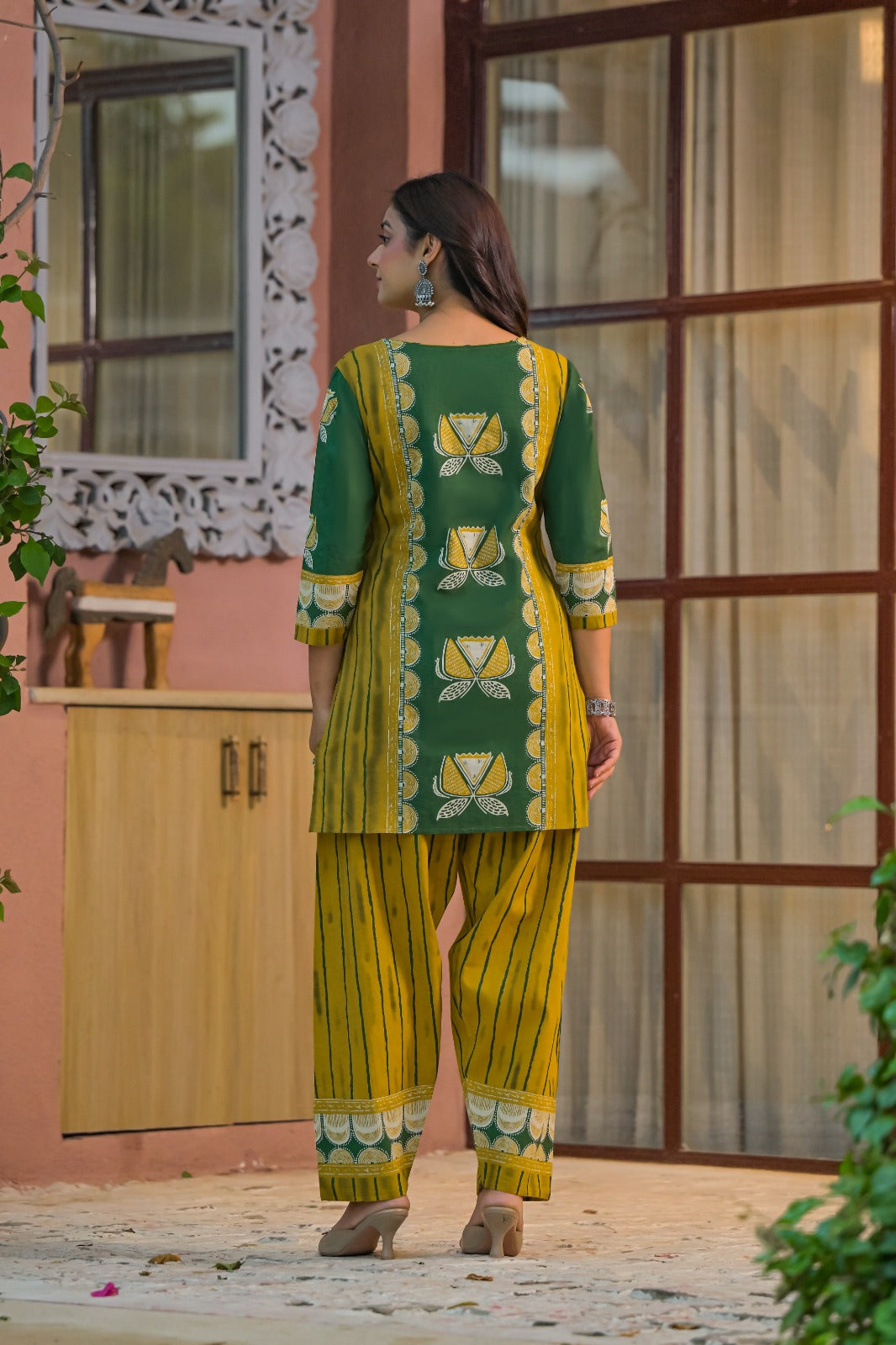 Pure cotton with farshi salwar three piece set (C445)