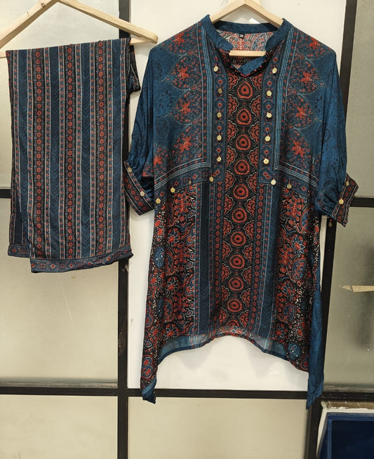 Pure crape smart two piece cordset (B858)