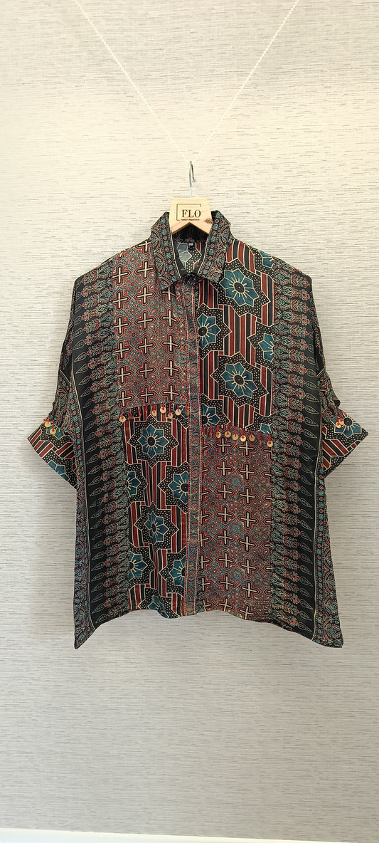 Pure crape loose fit till 46 size   (A1358)