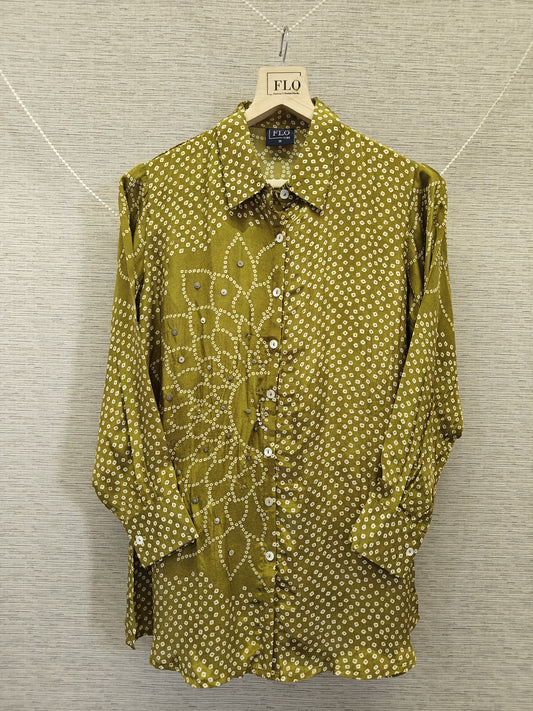 Pure crape bandani print smart shirt (B904)