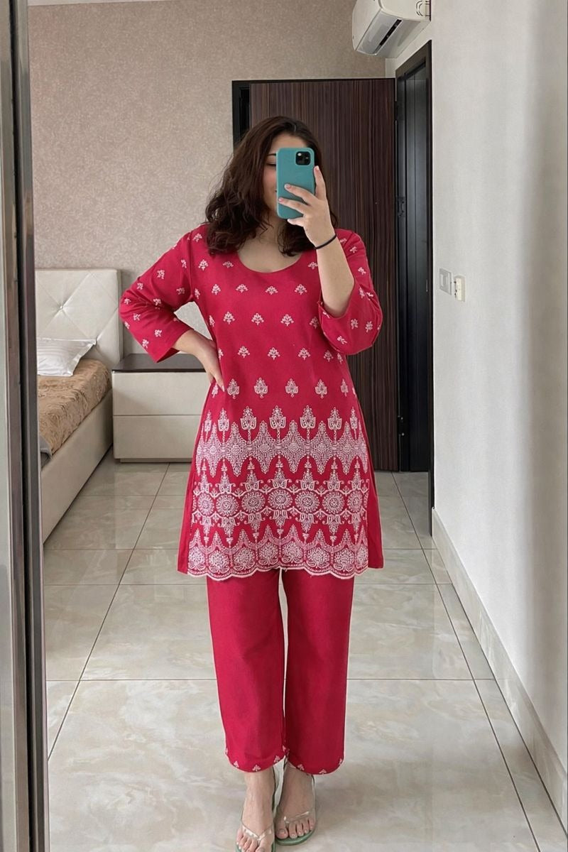 Shifli coord on vatican silk bright pink (A1530)