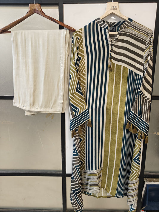 Pure crape smart two piece cordset (B859)