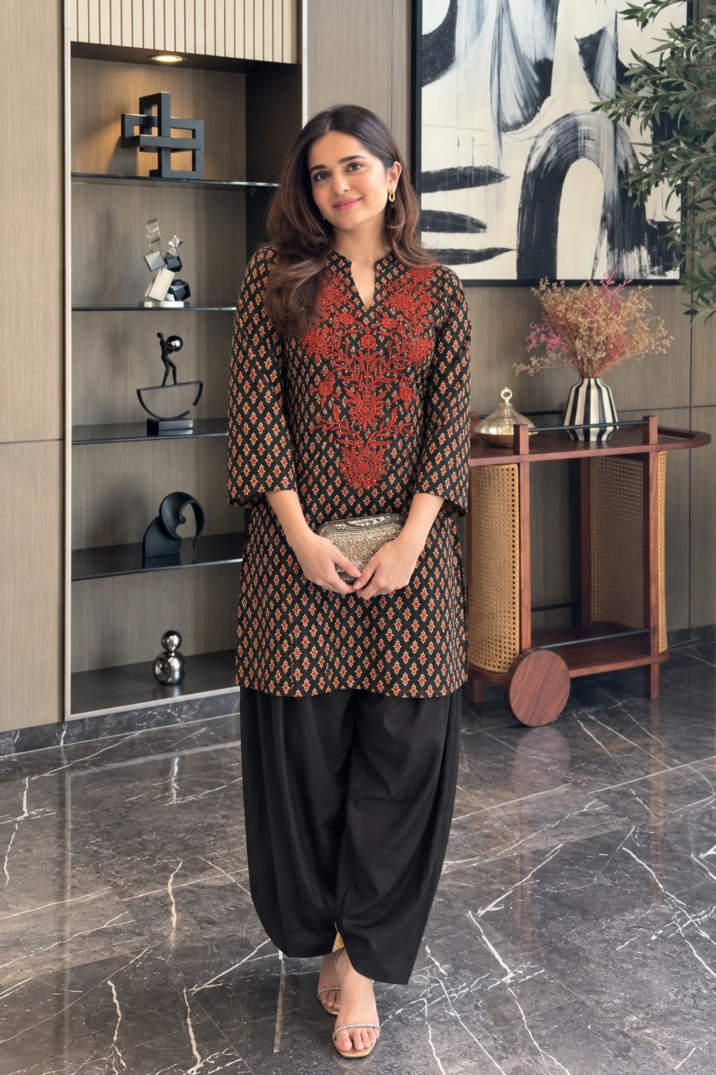 Pure cotton with farshi salwar smart two piece cordset (S362)