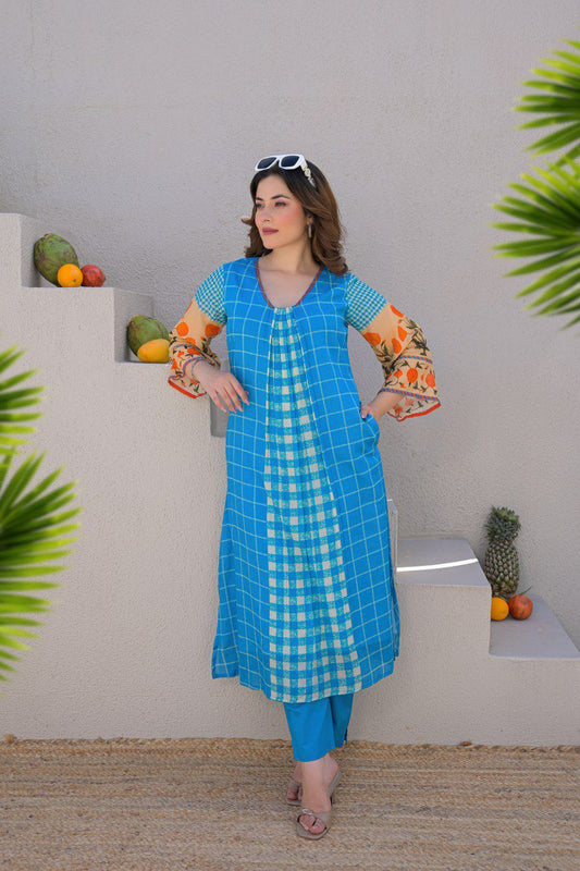 Mul cotton with a lining smart two piece cordset (B695)