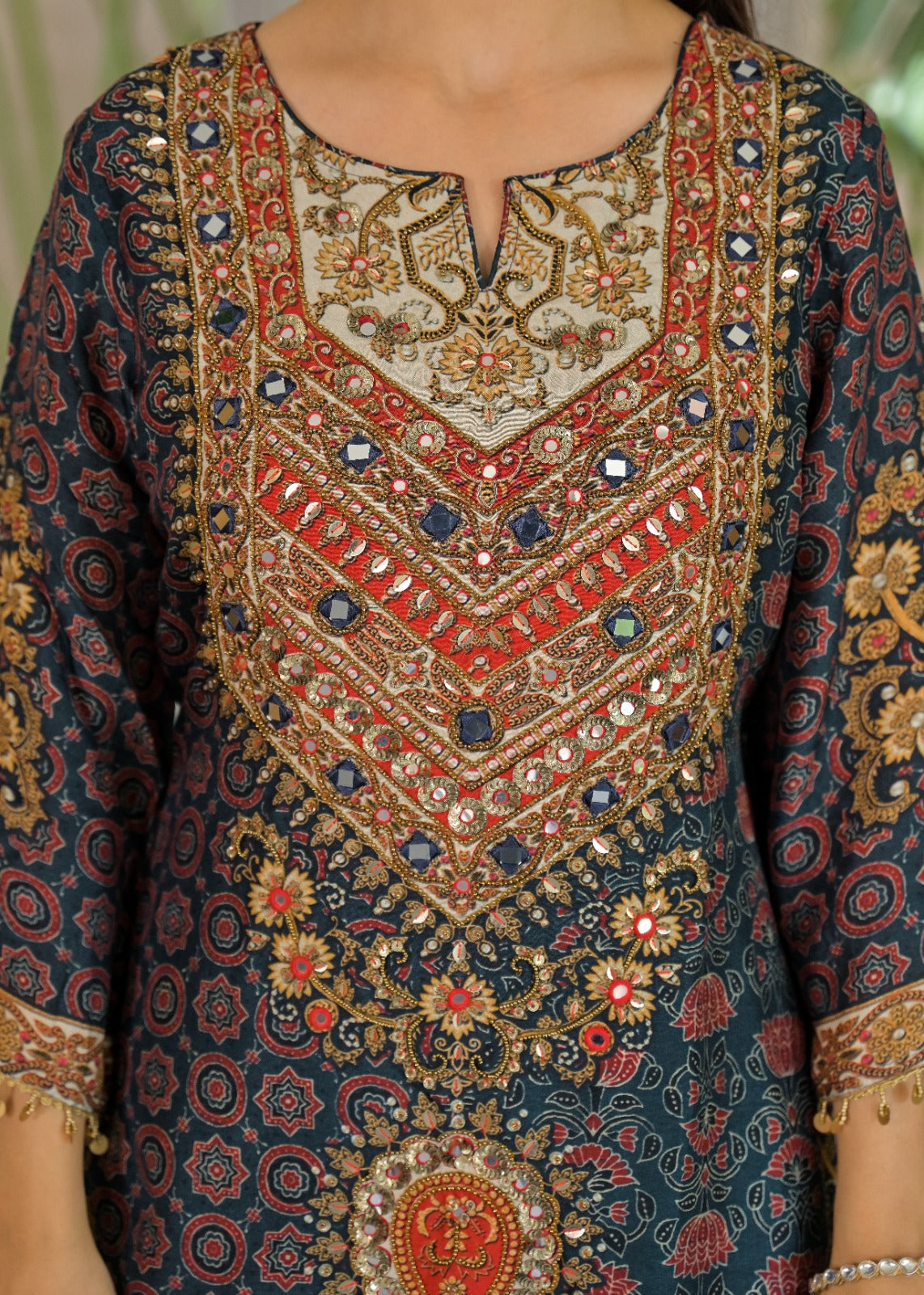 Pure dola silk designer three piece set (C538)