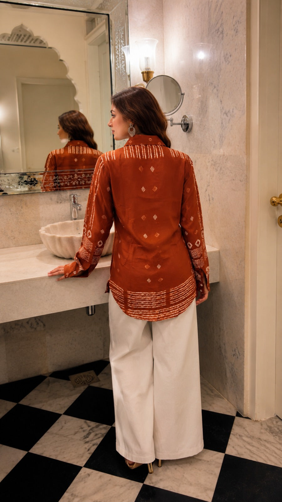 Pure crape smart shirt (C212)