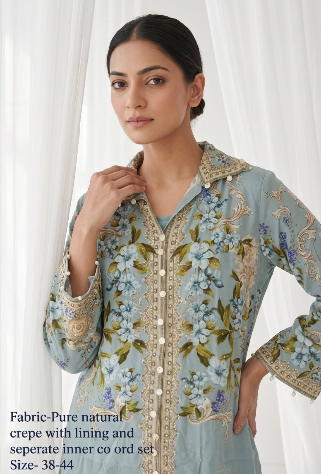 Natural crape with inner smart two piece cordset (C443)