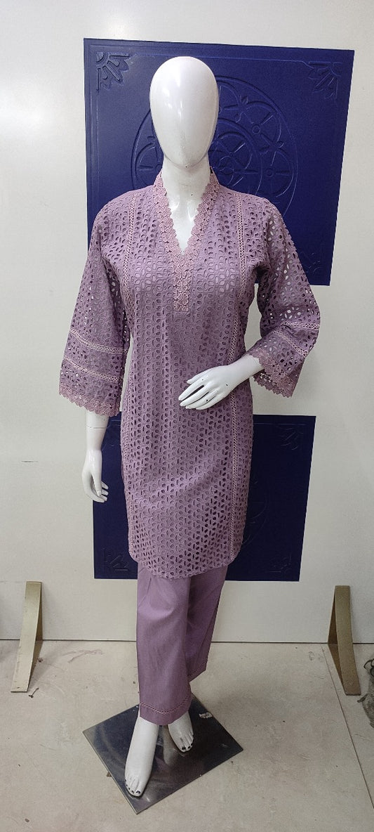 Lilac hakoba with lining smart two piece cordset (P2097)