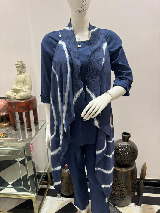 Pure cotton with detachable shrug three piece set (A1372)