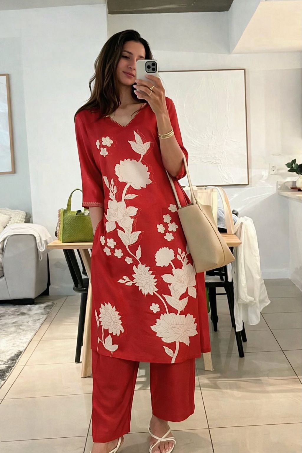 Pure muslin digital print two piece set (A1489)