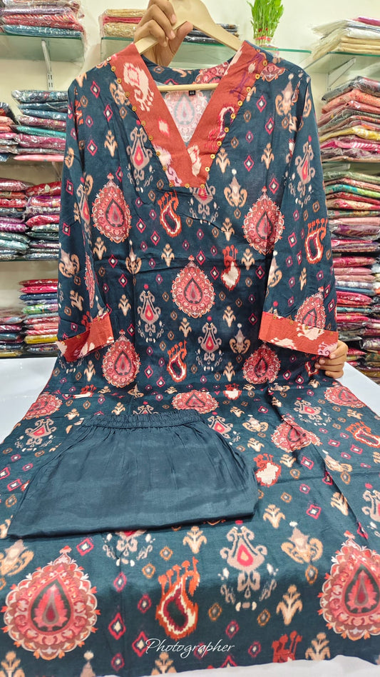 Pure mul silk two piece set (A766)