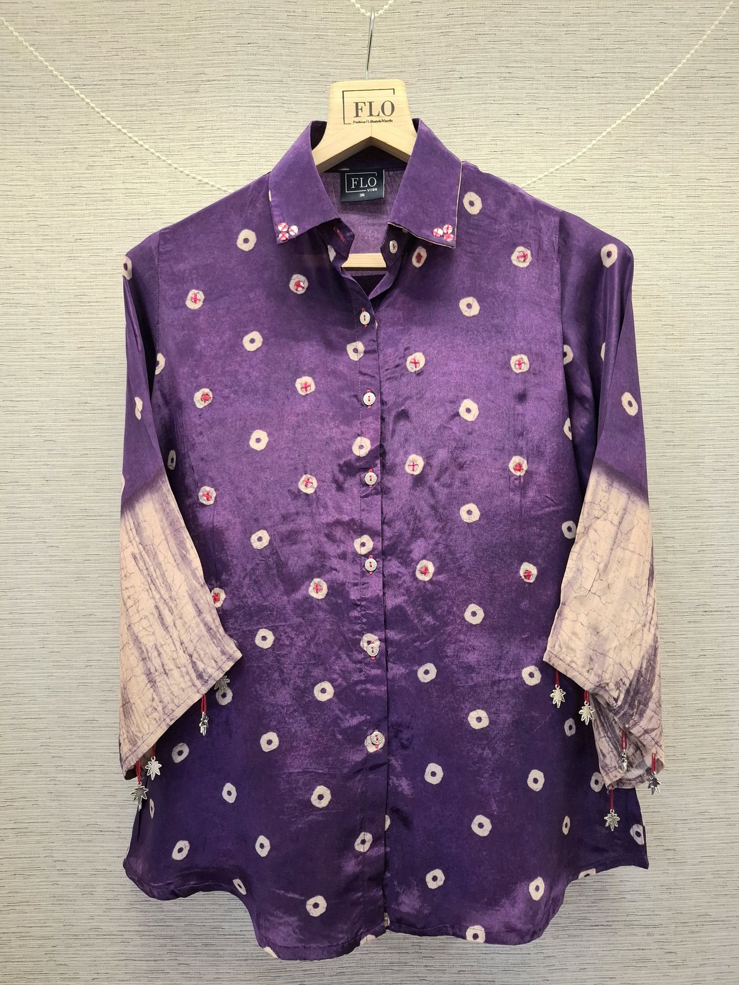 Pure crape bandani print smart shirt (C262)