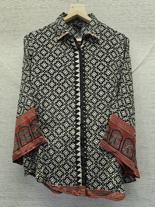 Pure crape shirt (B956)