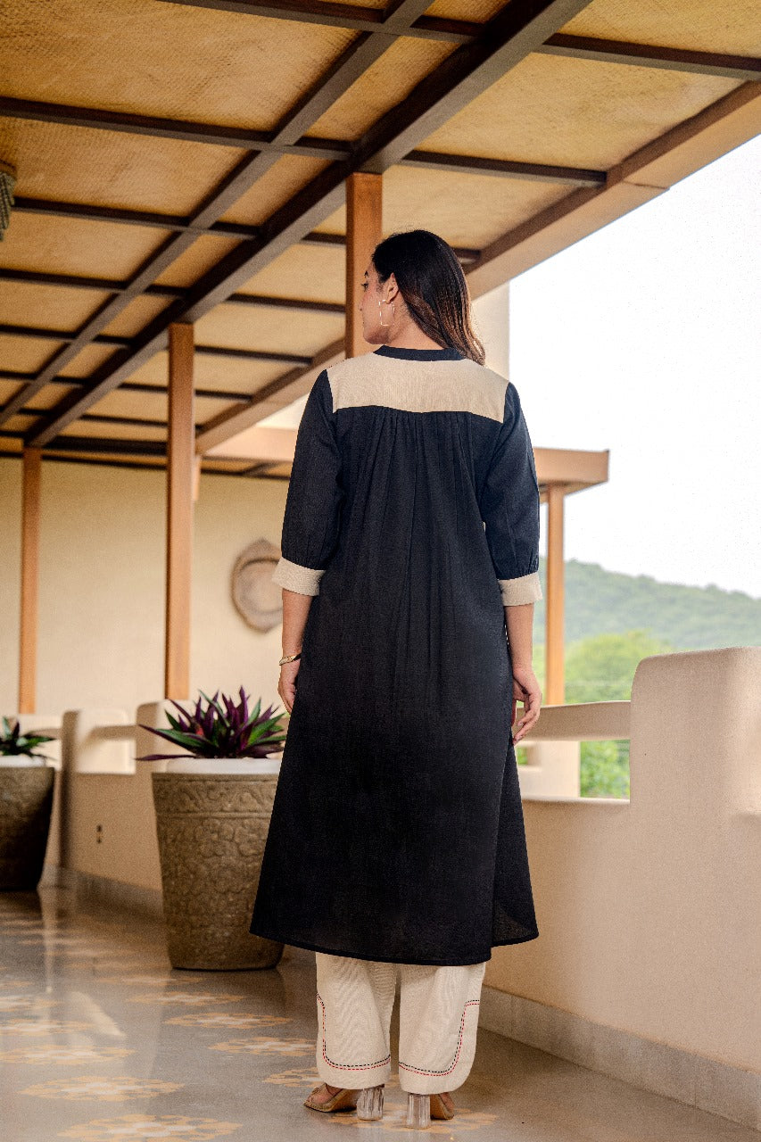 Cotton linen stylish two piece cordset (A1137)