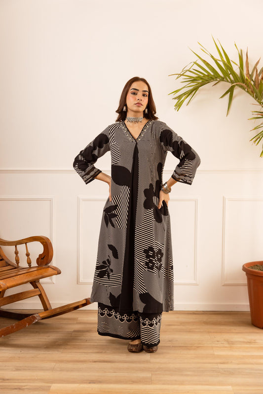 Cotton modal smart two piece cordset (B300)