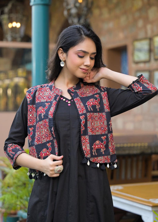 Black three piece set pure cotton (P2314)