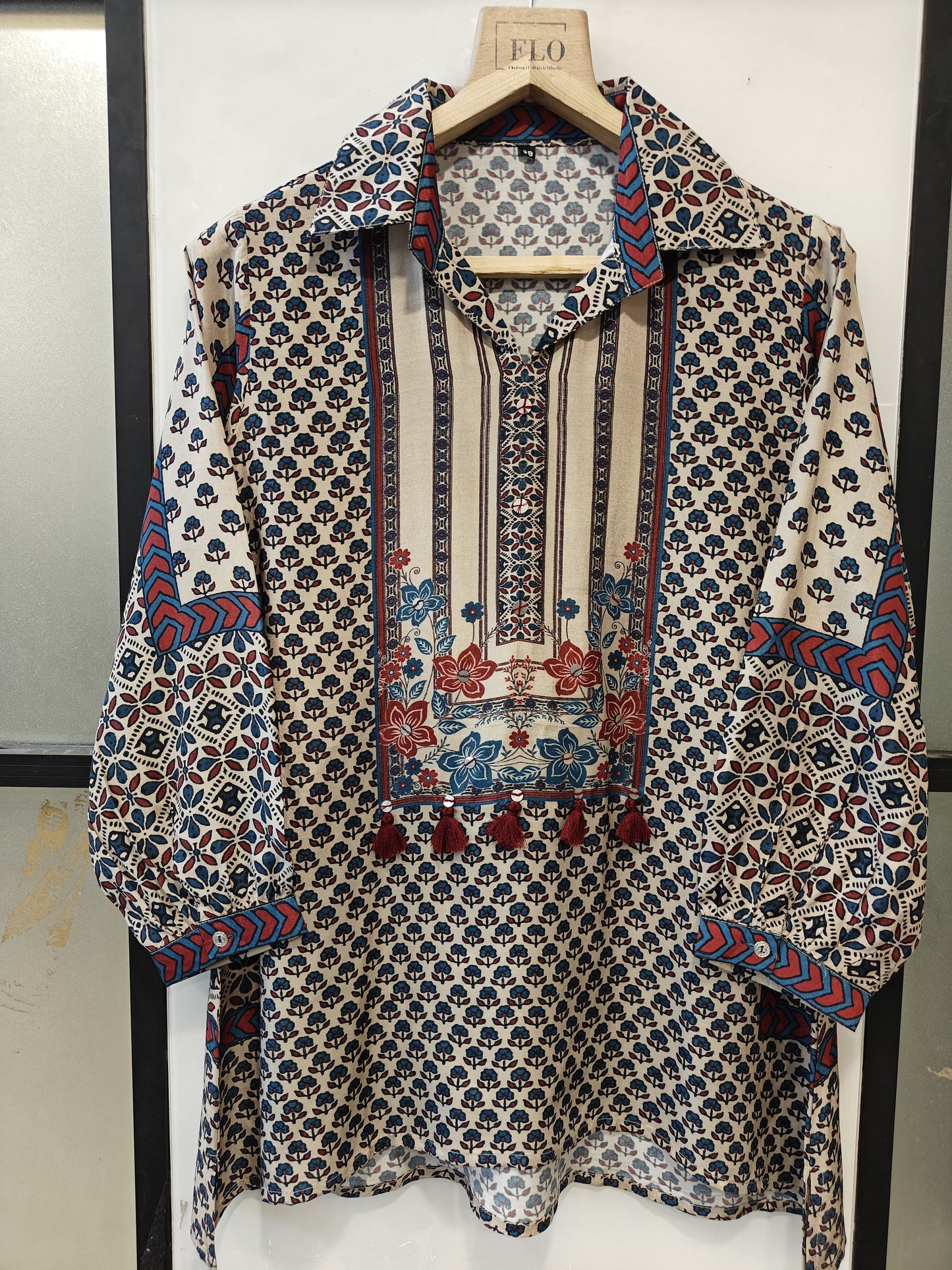 Pure crape shirt (B418)