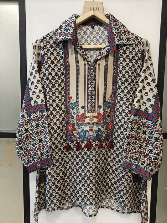 Pure crape shirt (B418)
