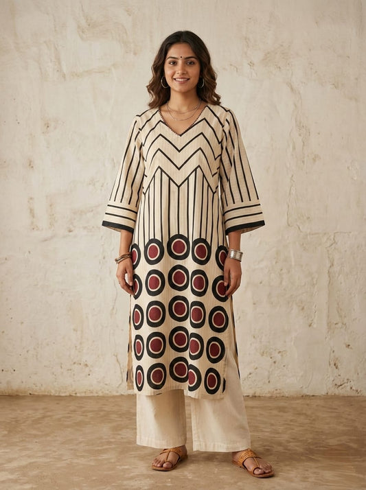 Pure cotton digital print two piece cordset (B277)