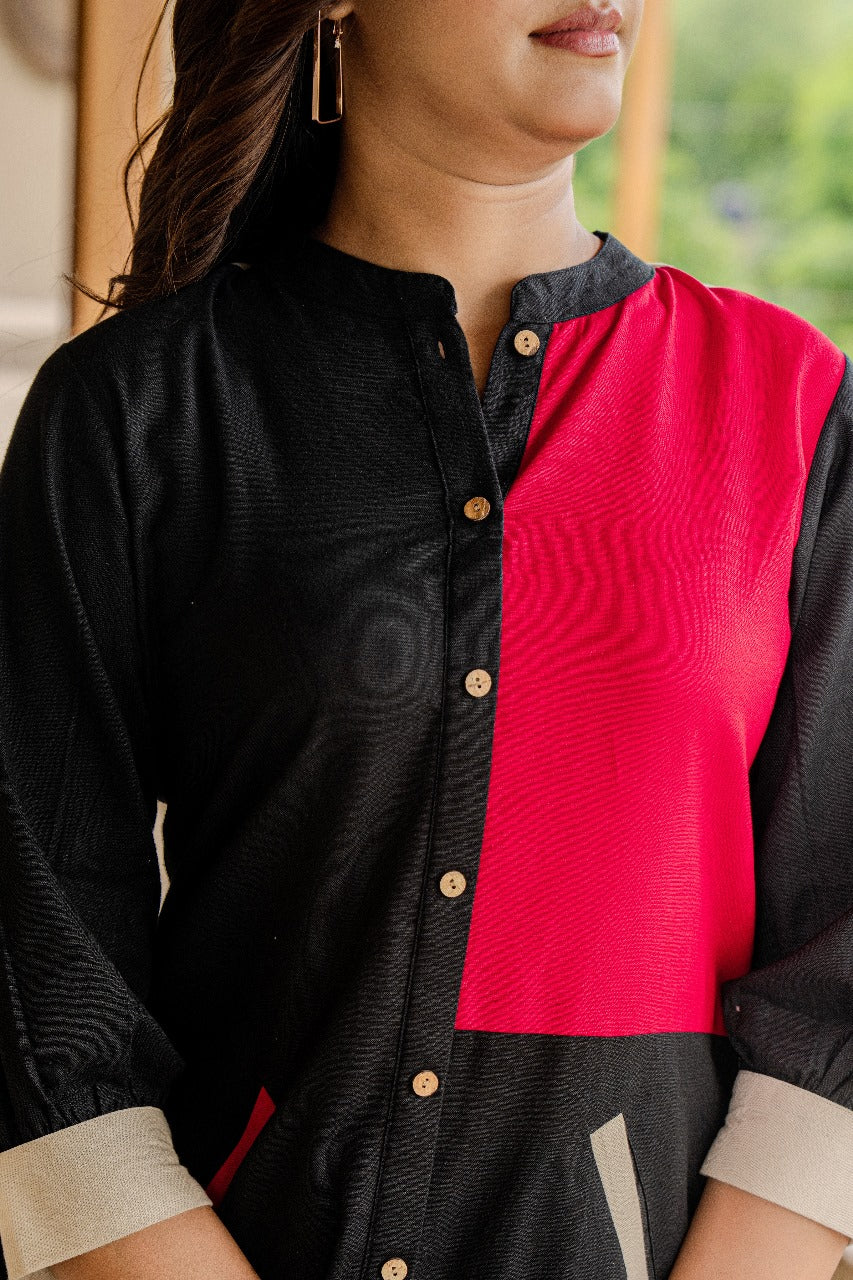 Cotton linen stylish two piece cordset (A1137)