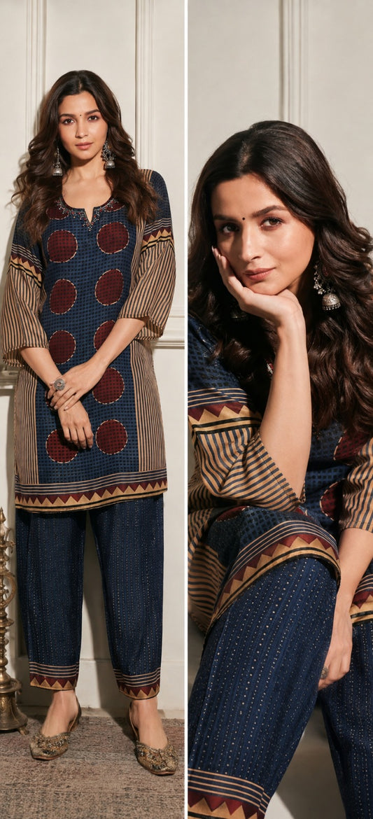 Natural crape smart two piece cordset (S297)