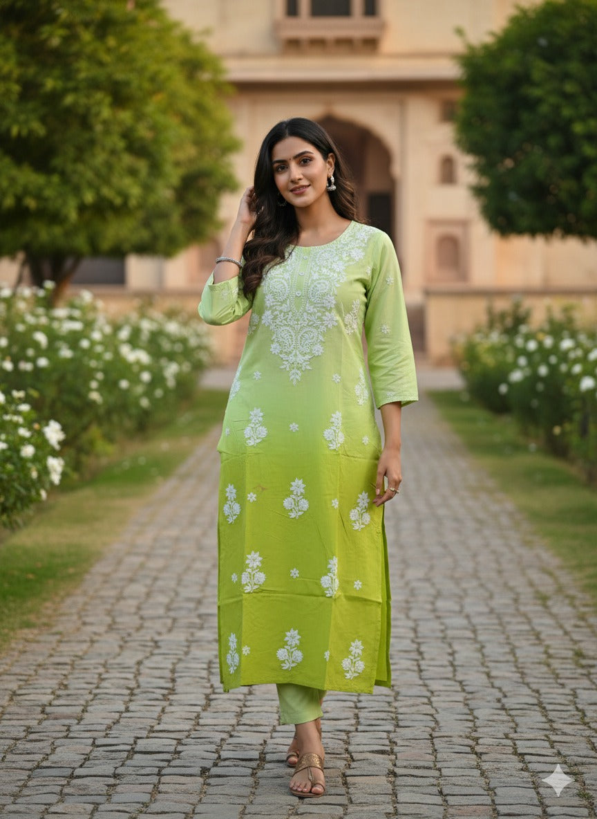 Chikankari omare only kurti (A1865)