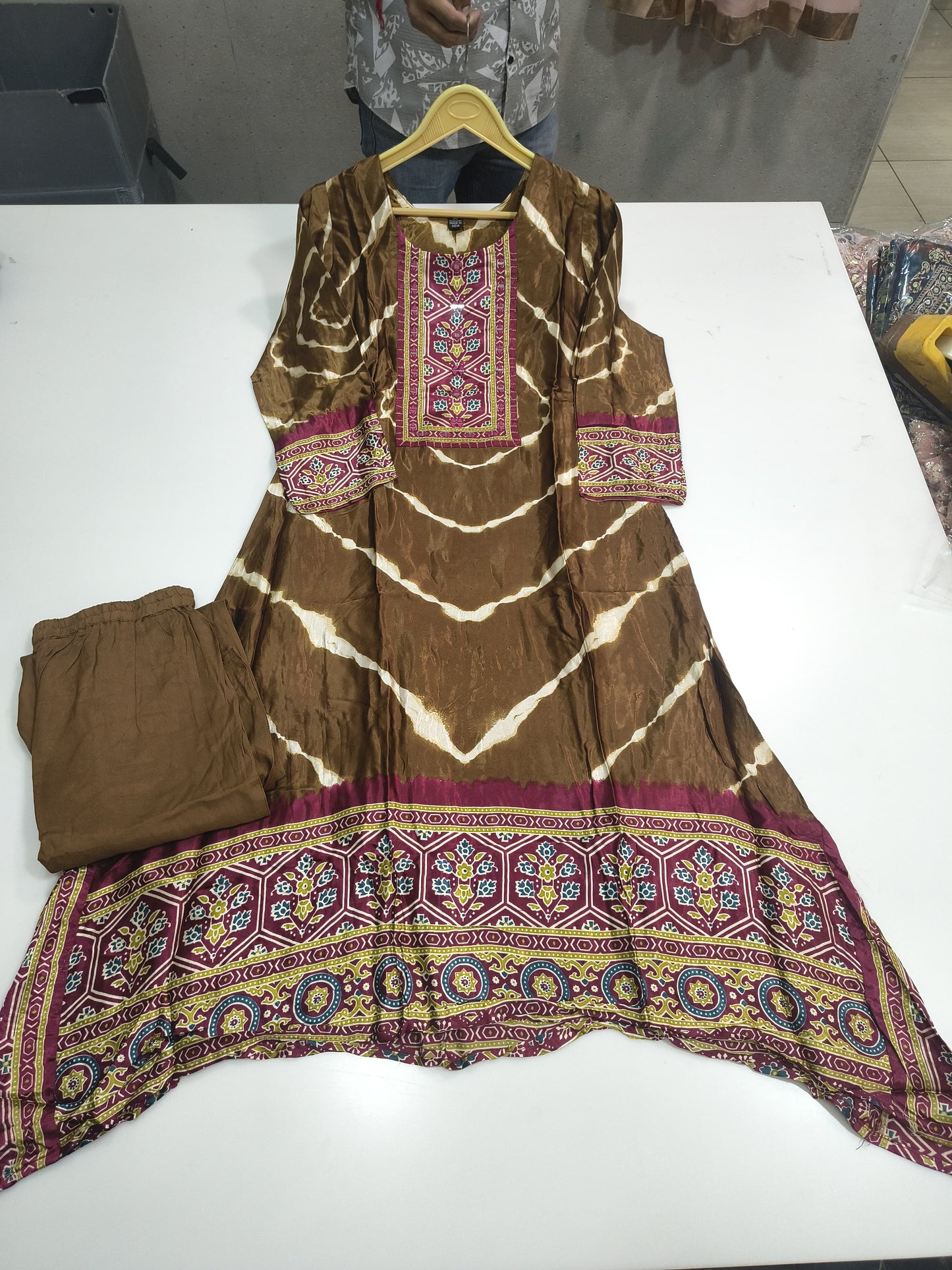 Pure gaji silk with lining two piece cordset (C507)