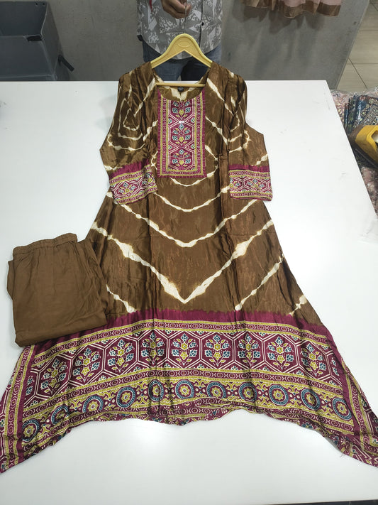 Pure gaji silk with lining two piece cordset (C507)