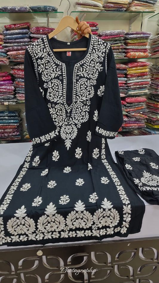Cotton chikankari two piece cordset (B646)