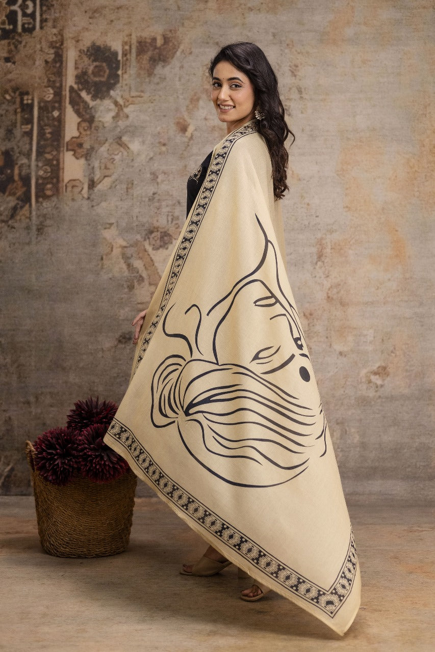 Pure cotton black colour with embroidery three piece set (A1263)