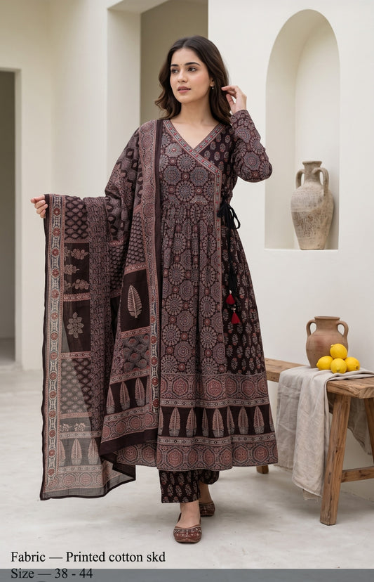 Pure cotton Angrakha pattern ajrakh C272