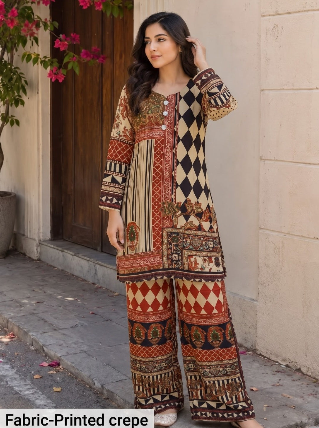 Natural crape smart two piece cordset (C529)