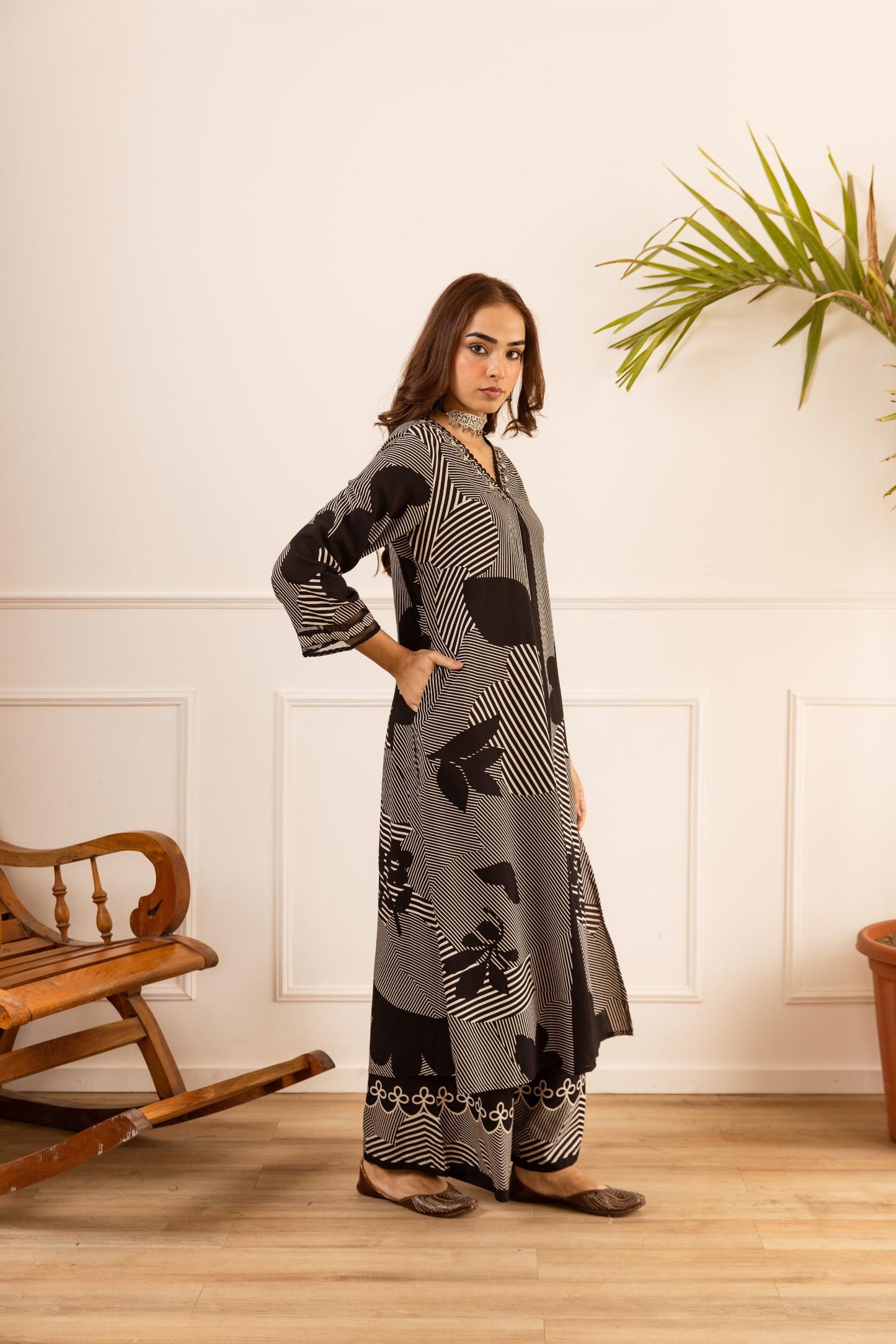 Cotton modal smart two piece cordset (B300)