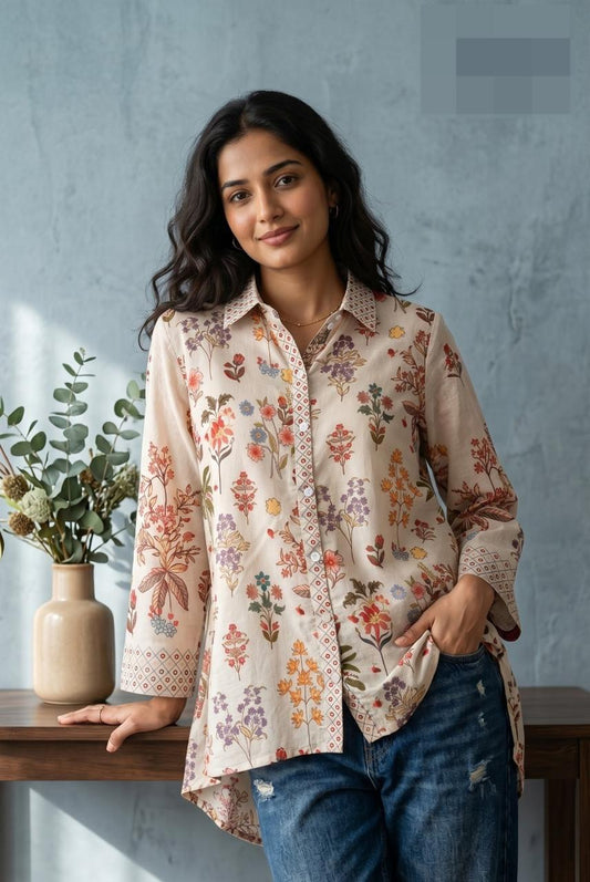 Pure mul chanderi with an inner smart shirt (B1004)