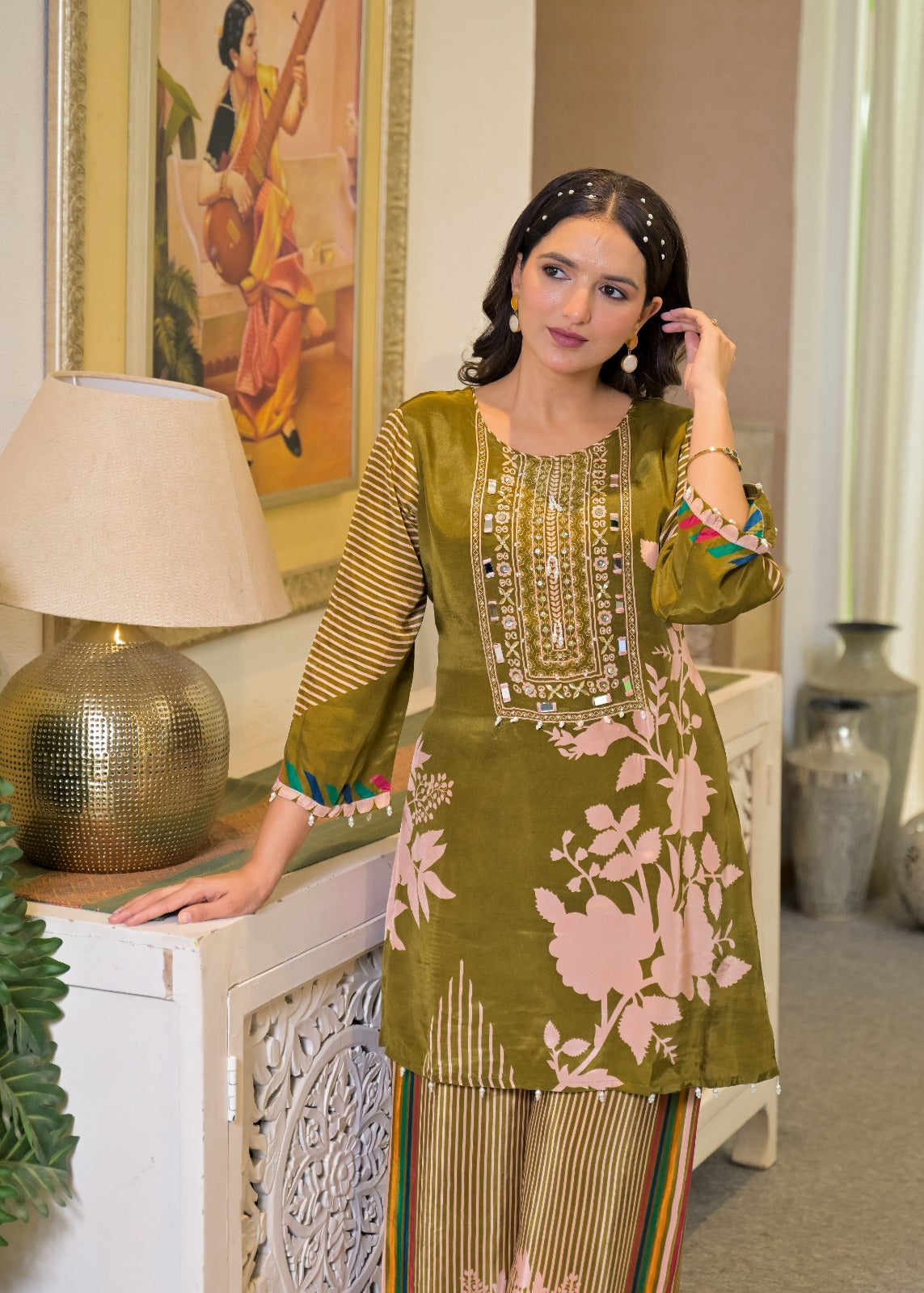 Natural crape smart two piece cordset (C497)
