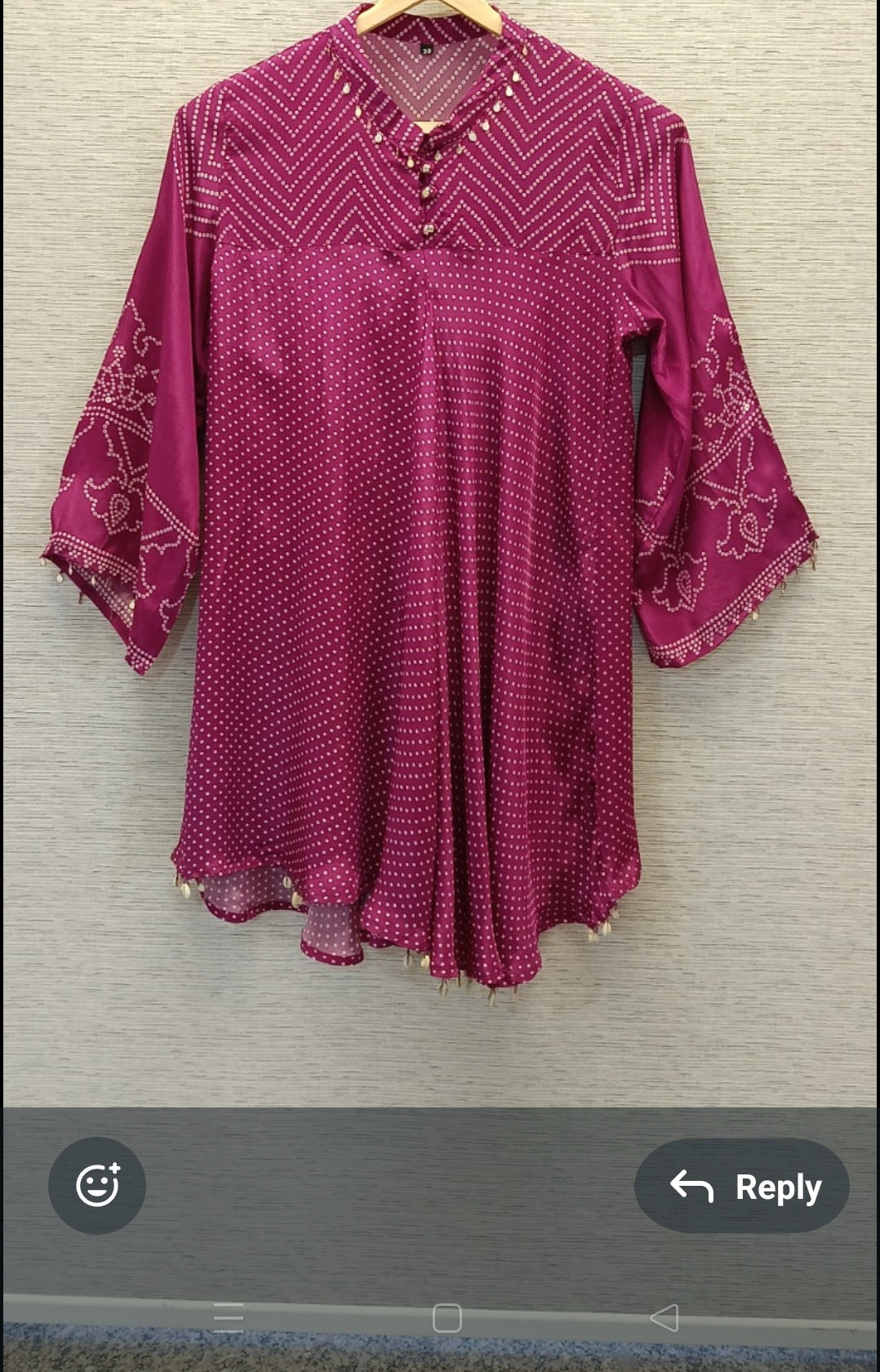 Pure crape silk bandani print only shirt (A1354)