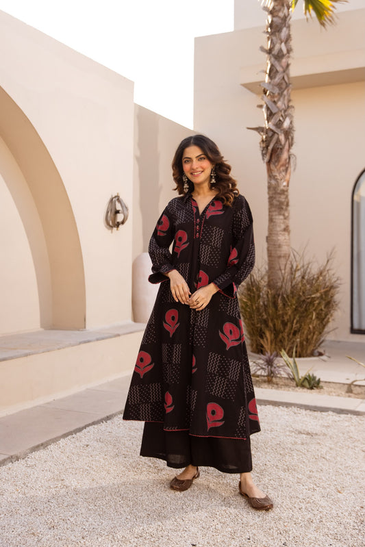 Handloom cotton smart two piece cordset (C282)
