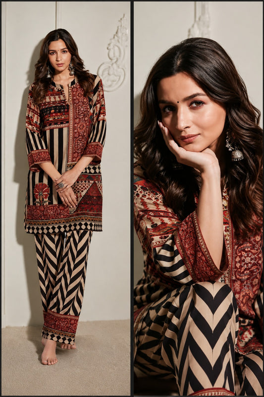 Natural crape smart two piece cordset (S300)
