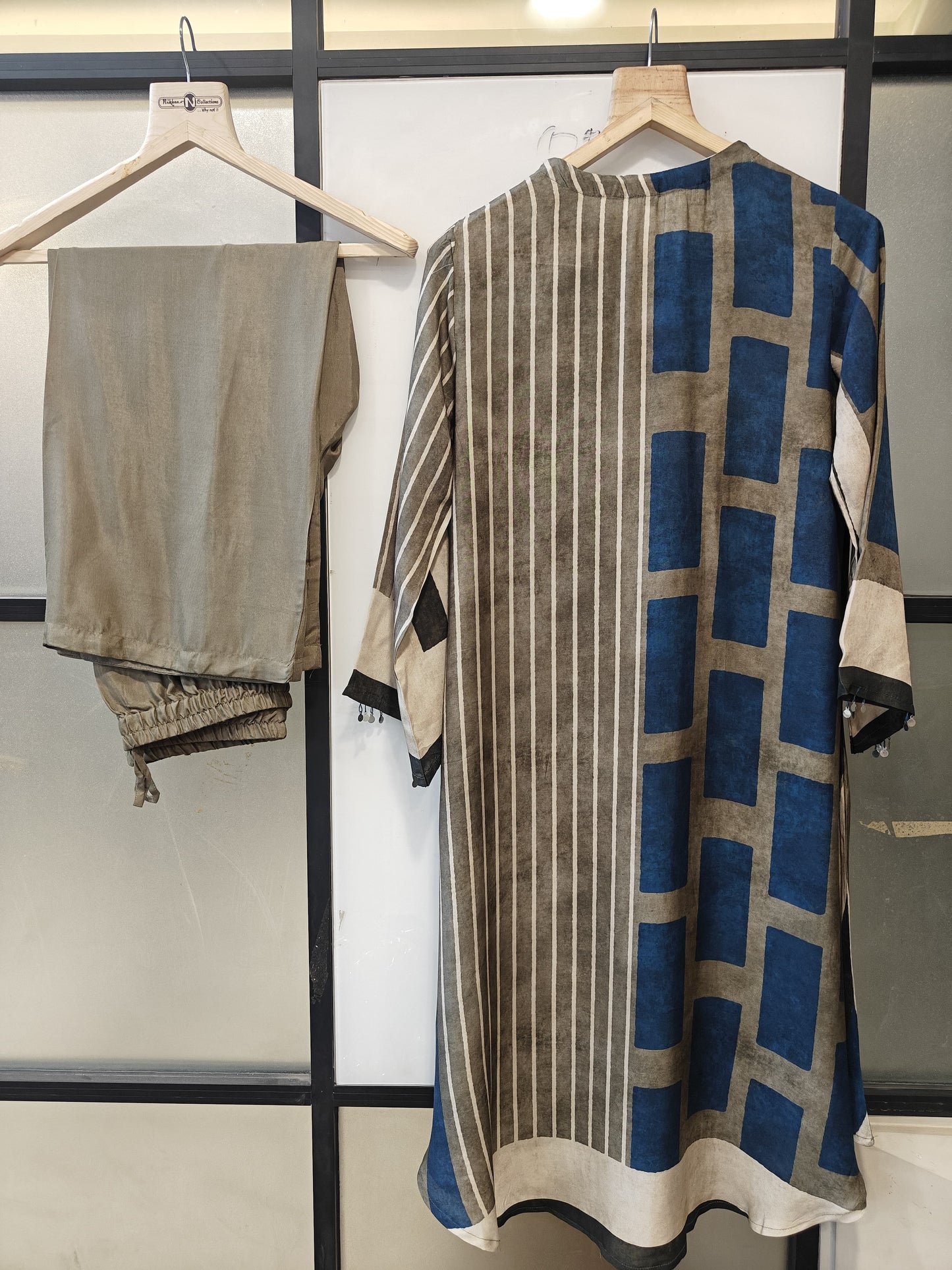Pure crape two piece cordset (B414)