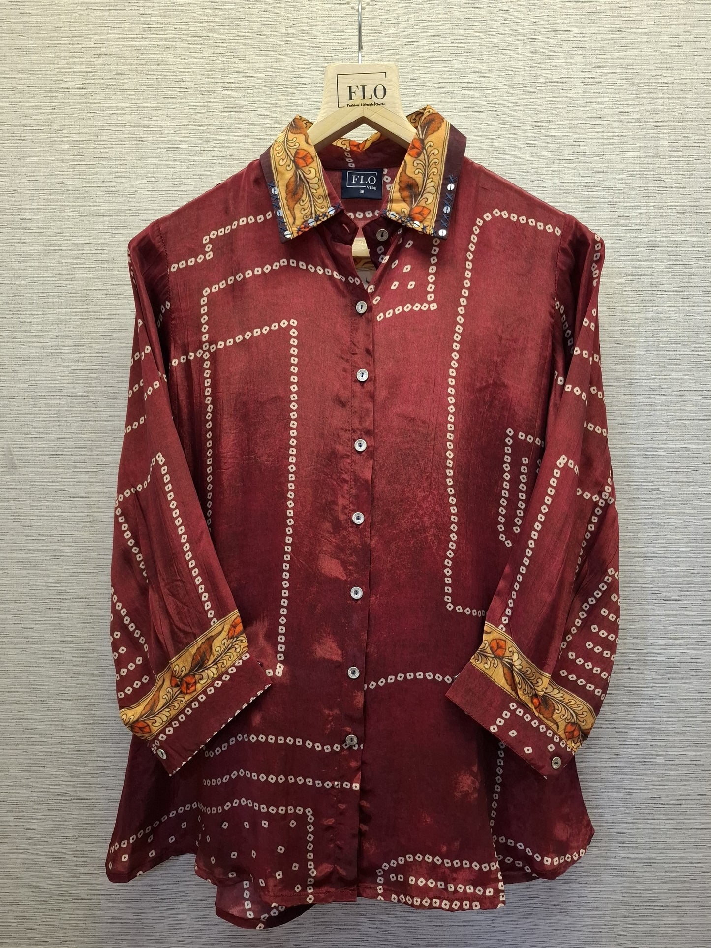 Pure crape smart shirt (C113)