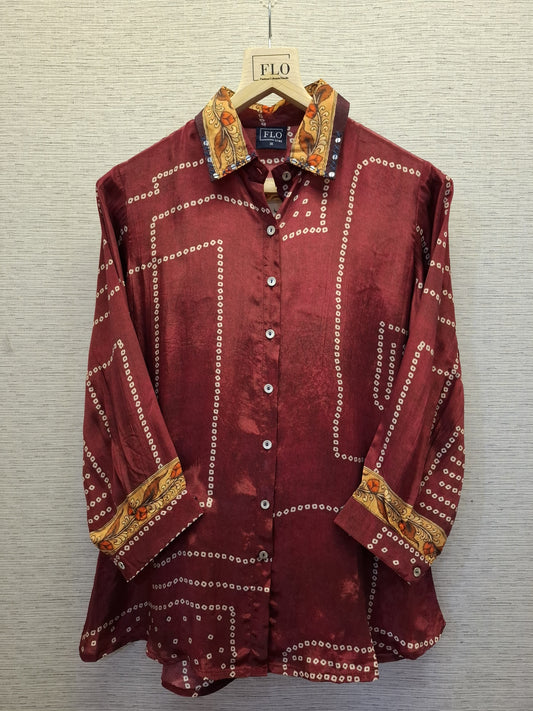 Pure crape smart shirt (C113)