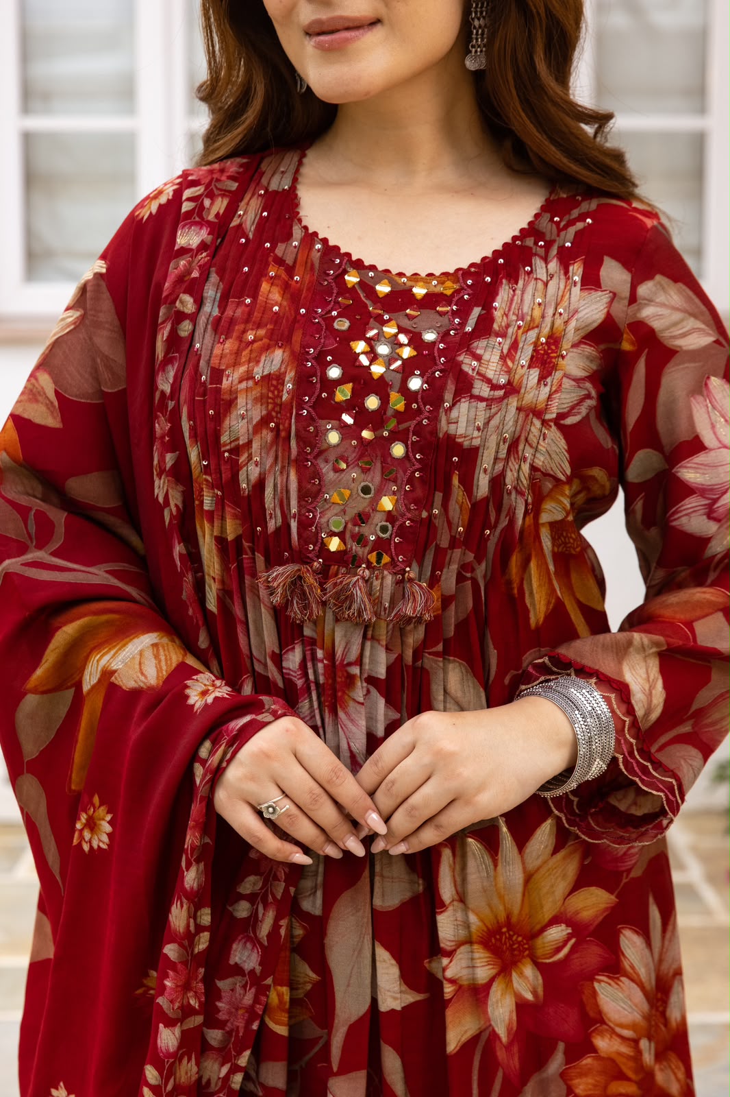 Mul chanderi with lining very beautiful digital print smart three piece set (S370)