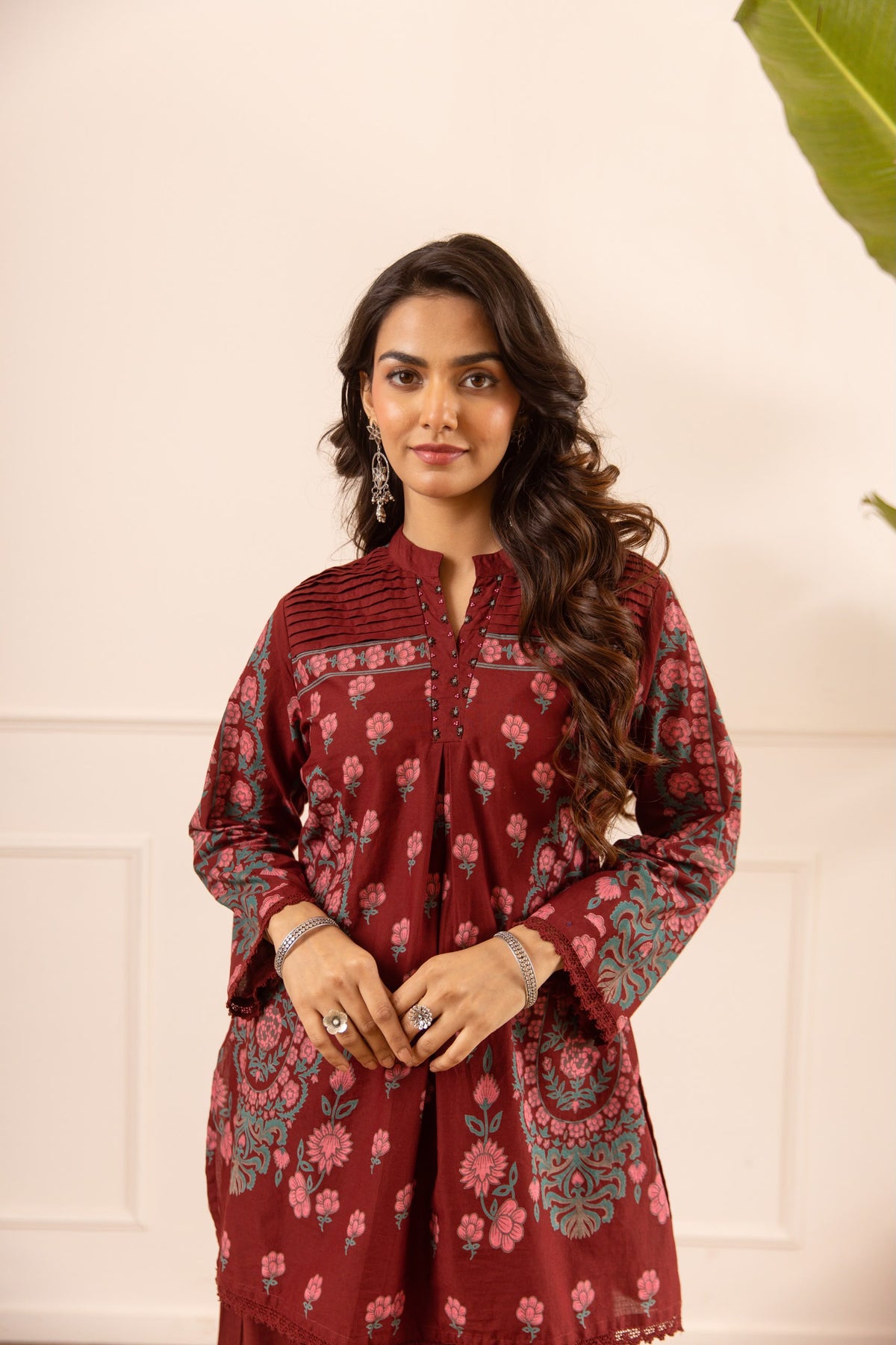 Cotton modal stylish two piece cordset digital print (S444)