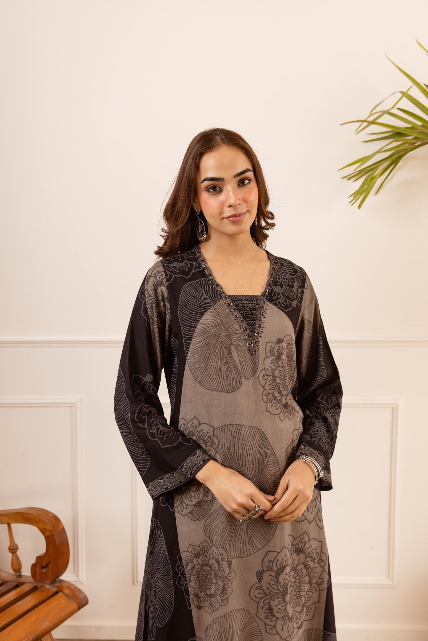 Cotton modal extremely soft two piece cordset (B306)