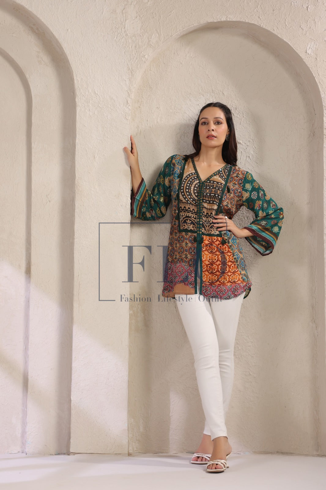 Pure crape Designer shirt (A514)