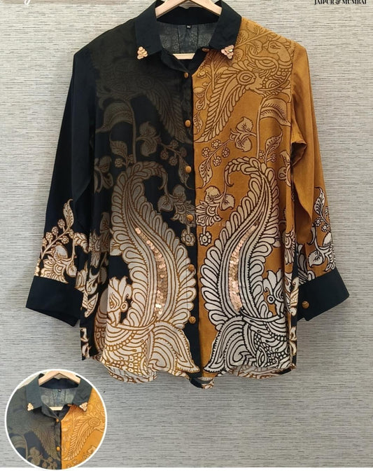 Pure muslin smart shirt (B900)