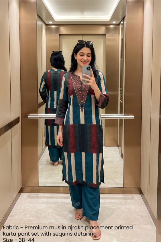 Pure mul silk smart two piece cordset (B847)
